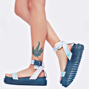 SALE‼️ PINK KASSANDRA PLATFORM SANDALS